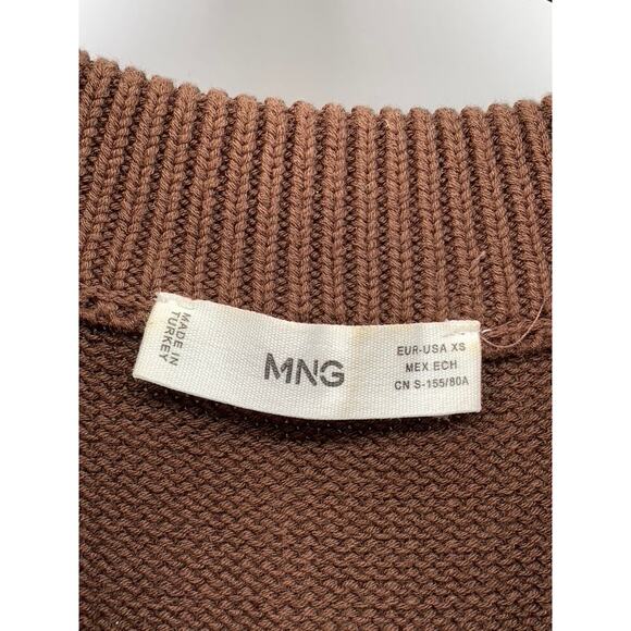 MNG Women's Brown Knit Crewneck Sleeveless Tank Top SZ XS - Picture 8 of 9
